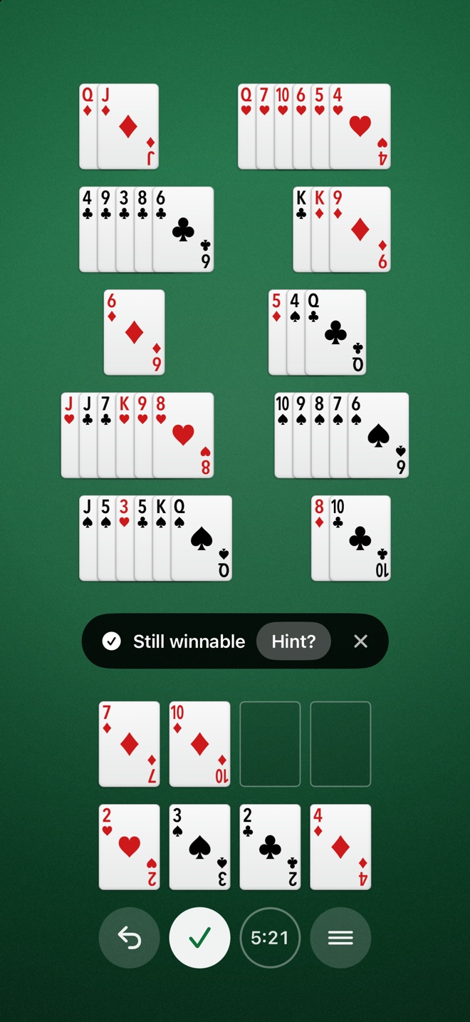 The solver's answer over a game: Still winnable, with Hint?